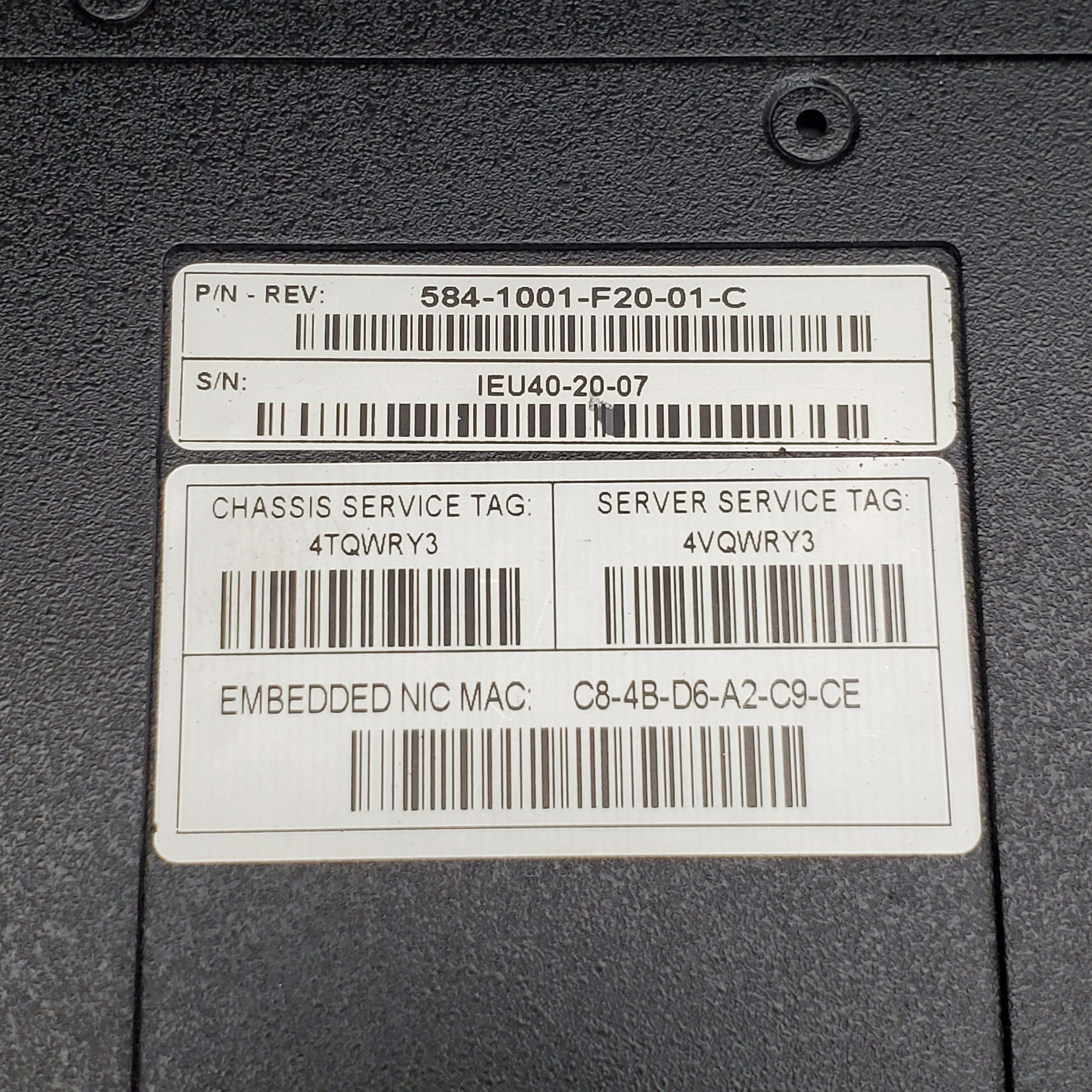 DELL Trackwell Systems Integrated Server Single Slot Mini Chassis T-XR4000
